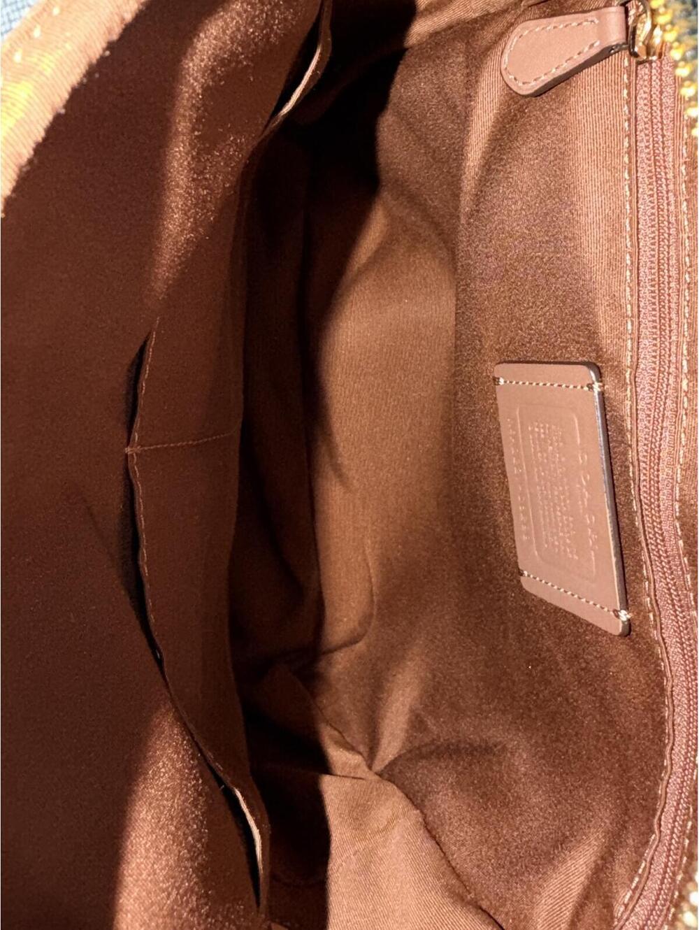 Coach Court Backpack In Colorblock Gold/Powder-Pink-Multi - Picture 8 of 8